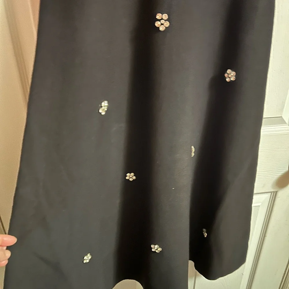 Free Assembly Elegant Black Sleeveless Dress with Floral Accents - Picture 8 of 15